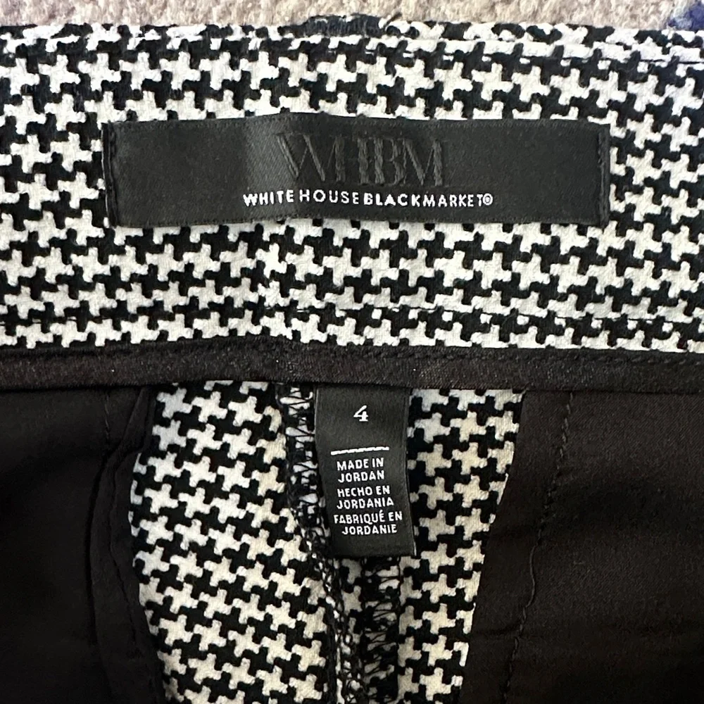 WHBM White House Black Market Houndstooth Dress Pants NWOT Sz 4 - Picture 2 of 10